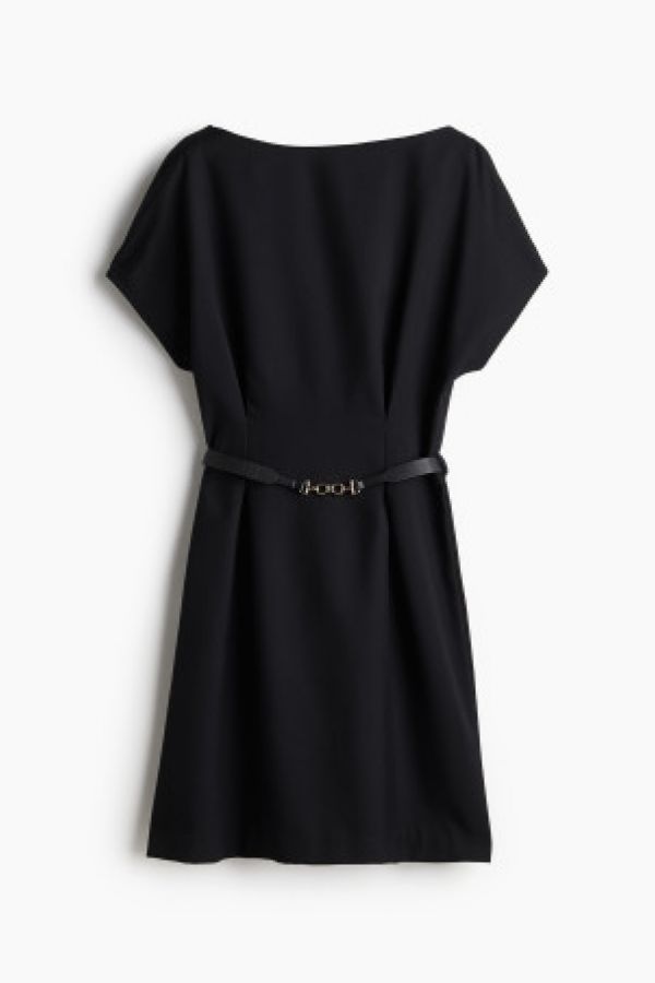  Rochie din twill cu centura