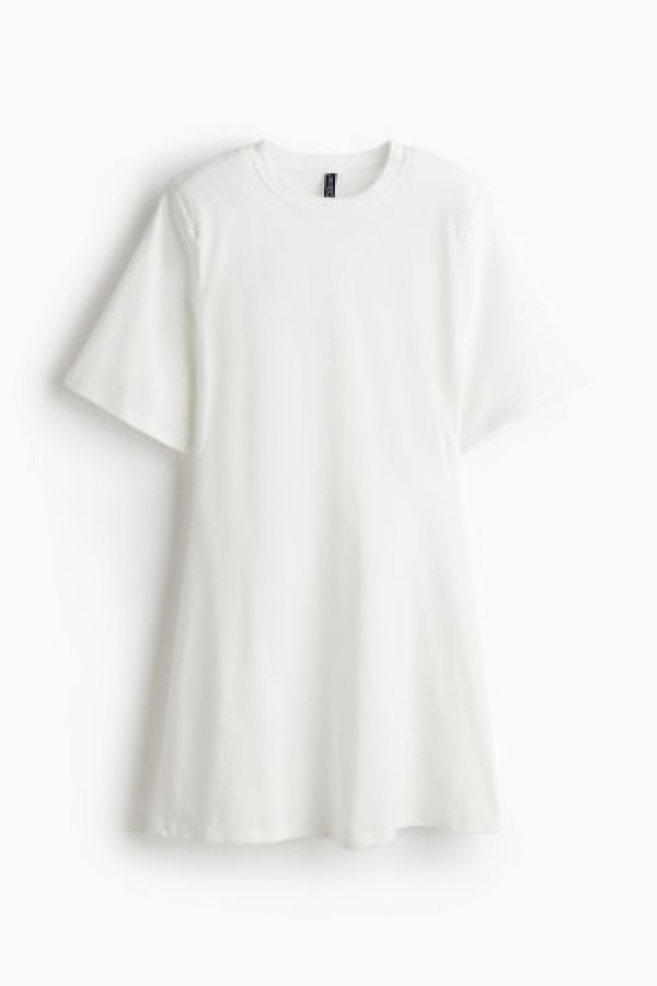  Rochie-tricou cu pernite la umeri