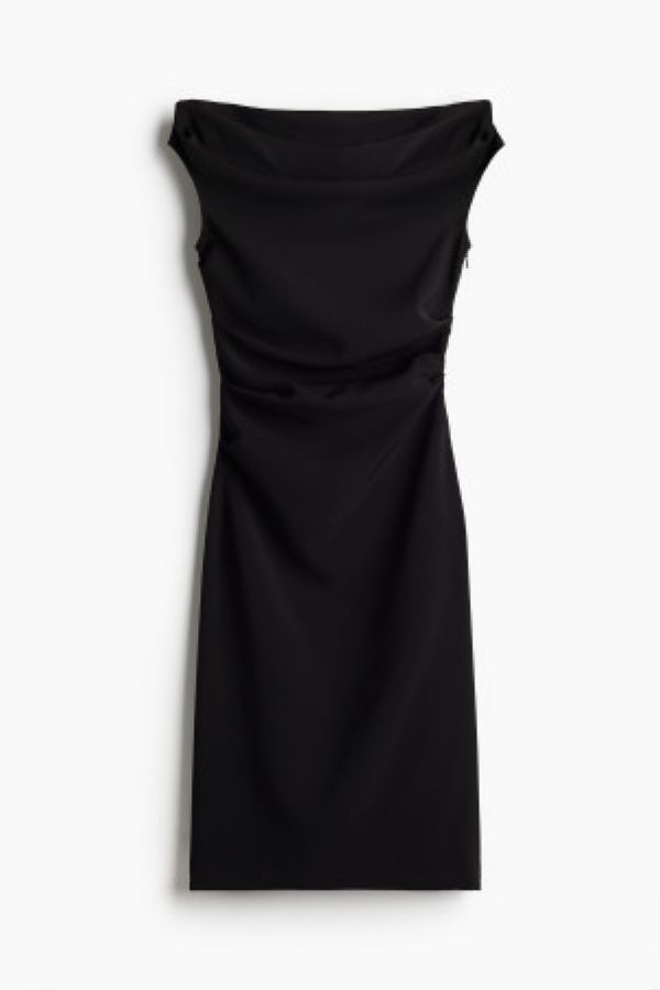  Rochie drapata din twill