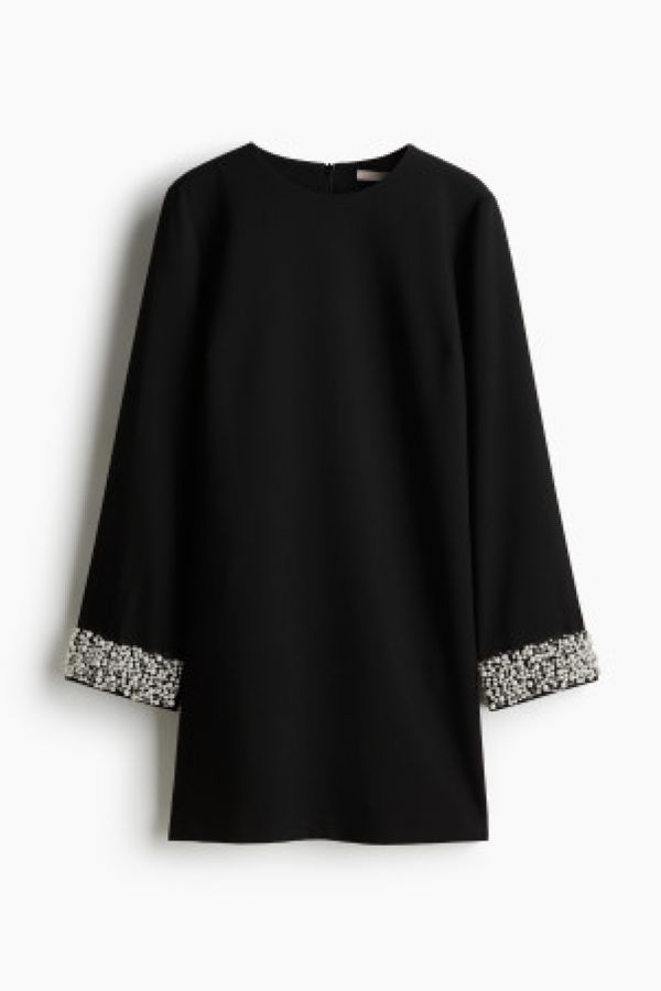  Rochie trapez cu margele