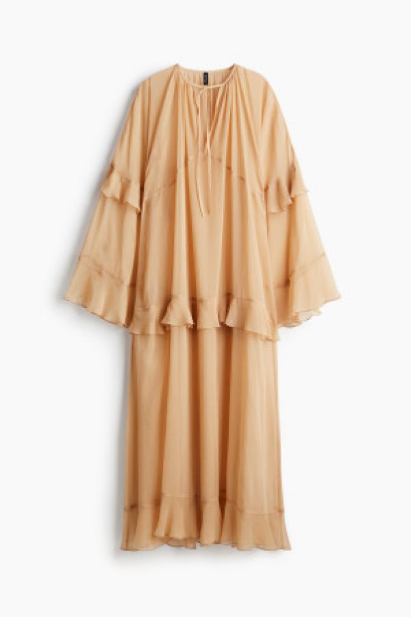  Rochie din sifon cu volane