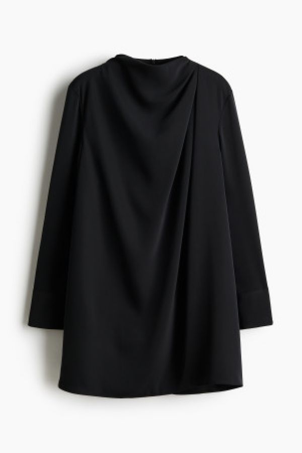  Rochie drapata din twill