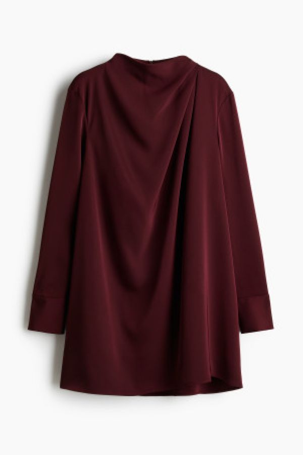  Rochie drapata din twill