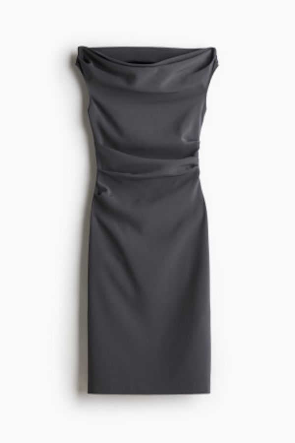 Rochie drapata din twill