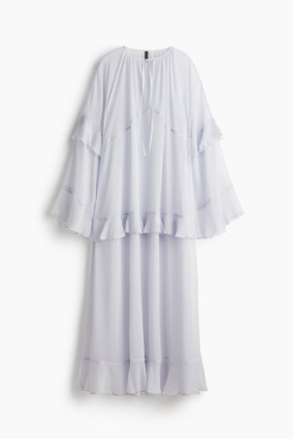  Rochie din sifon cu volane