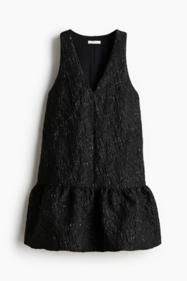  Rochie din tesatura jacard bufanta la baza