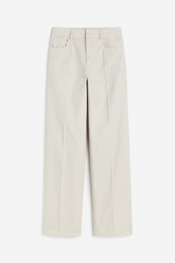  Pantaloni drepti din twill