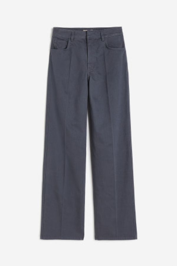  Pantaloni drepti din twill