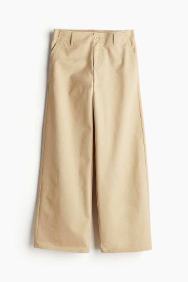  Pantaloni chino din twill cu margine nefinisata