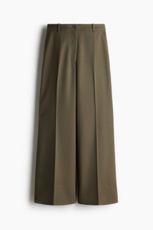  Pantaloni din twill evazati