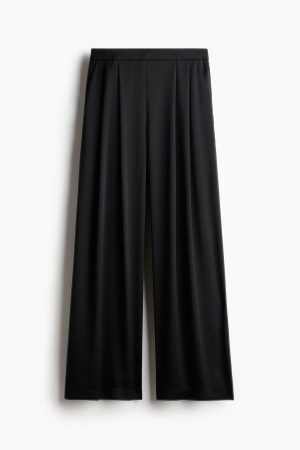  Pantaloni largi din satin
