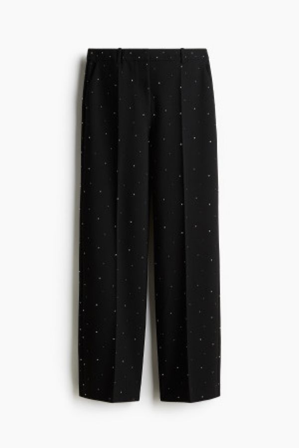  Pantaloni drepti cu decoratiuni