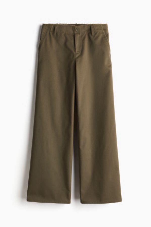  Pantaloni chino din twill cu margine nefinisata