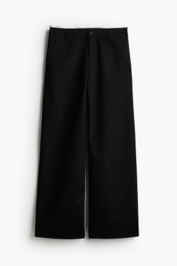  Pantaloni chino din twill cu margine nefinisata