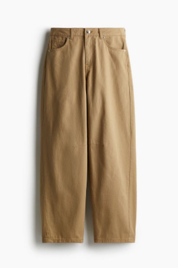  Pantaloni de twill largi pe picioare