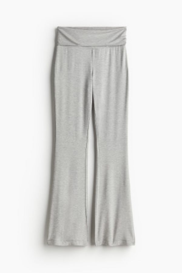  Pantaloni evazati din jerseu