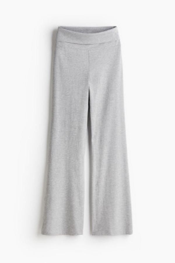  Pantaloni evazati din jerseu