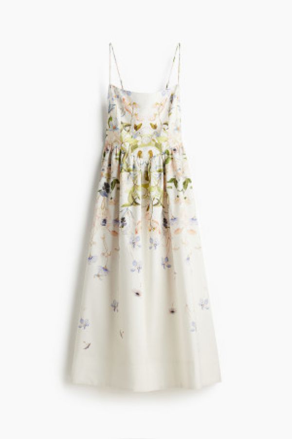  Rochie de bumbac cu imprimeu