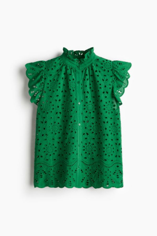 Bluza cu broderie englezeasca