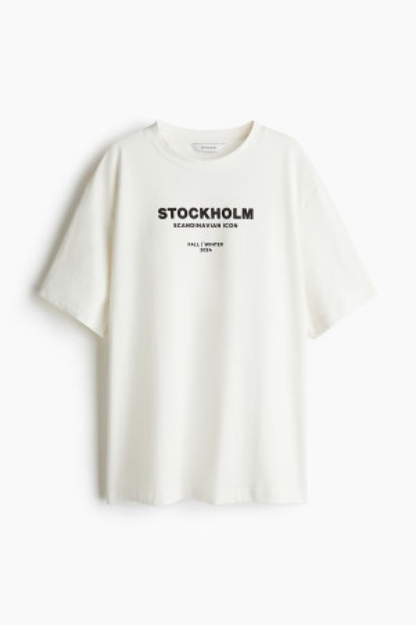  Tricou supradimensionat cu imprimeu