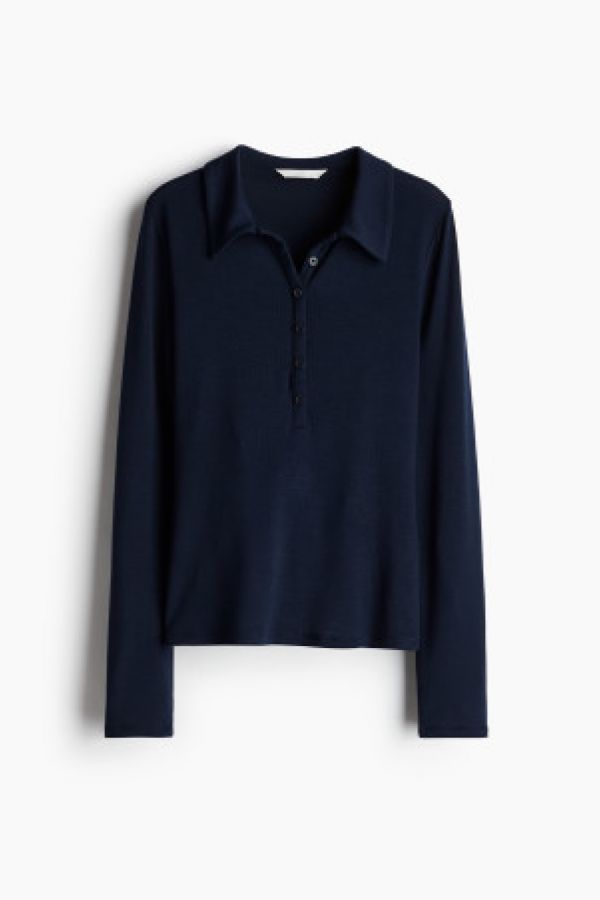  Bluza polo din jerseu