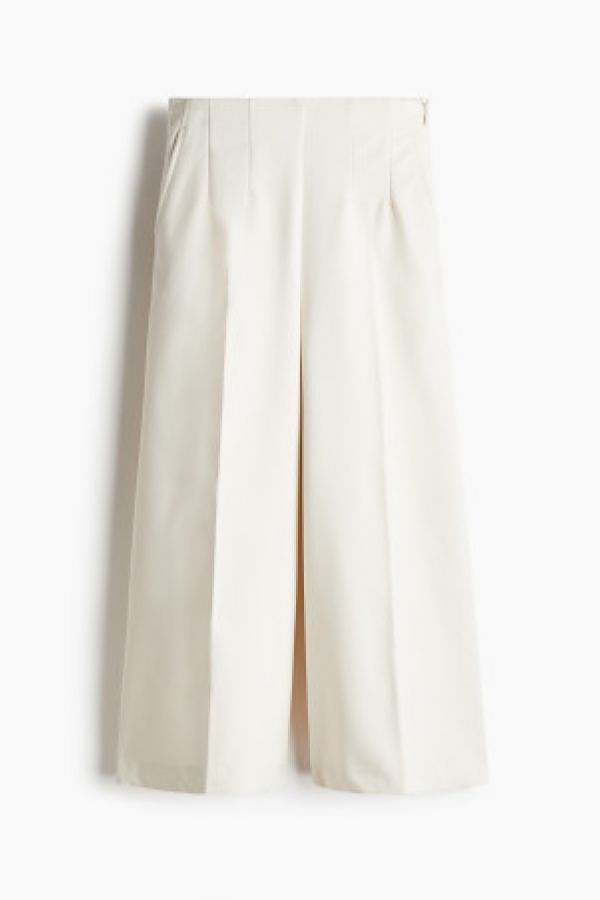 Pantaloni culotte cu pense in talie