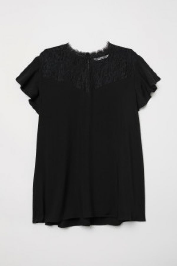  Bluza cu platca de dantela