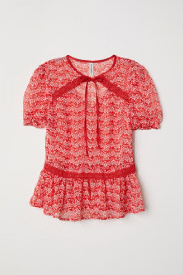  Bluza cu maneci bufante