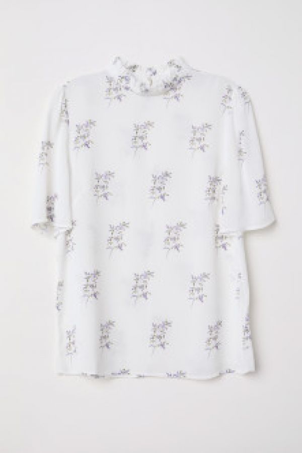  Bluza cu guler cu volanas