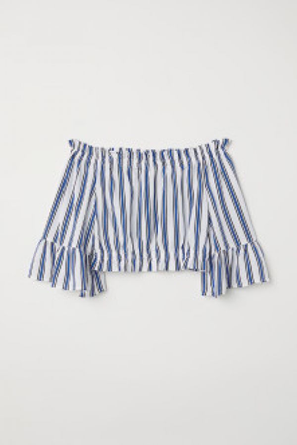  Bluza scurta cu umerii goi