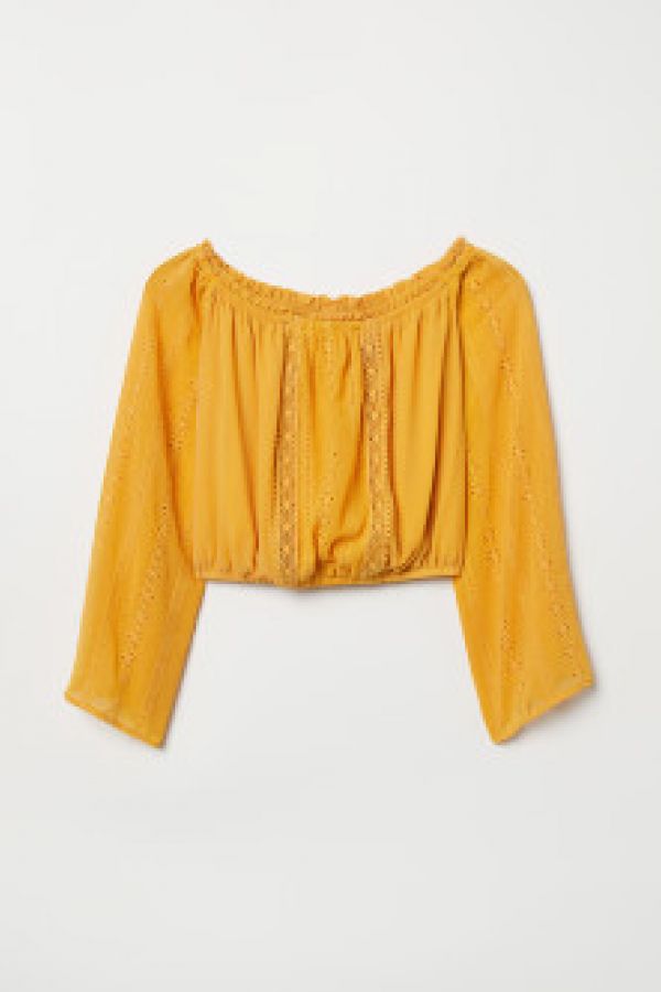 Bluza scurta cu umerii goi